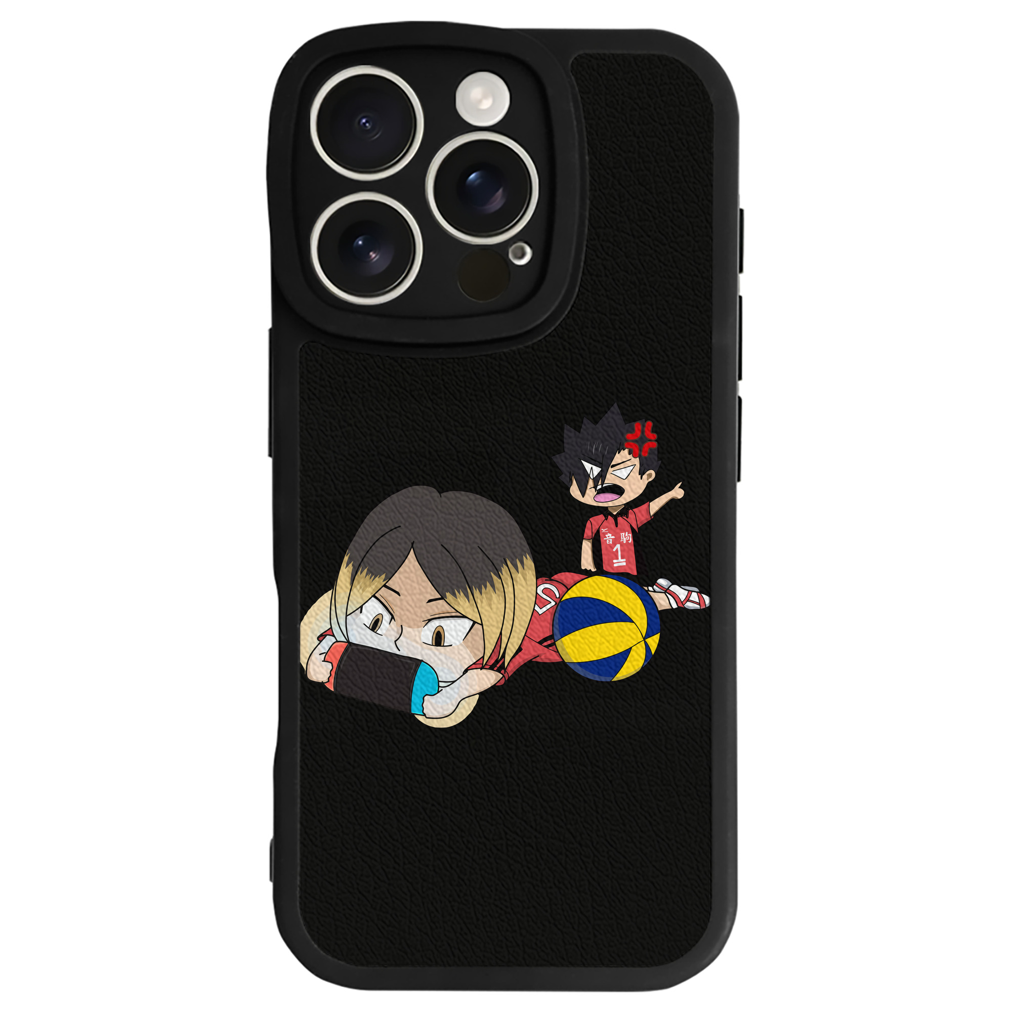 （画像用） ハイキュー!! Haikyu!! 【iPhone 16シリーズ対応】シリコンスマホケース（レザー調） 材質：シリコン